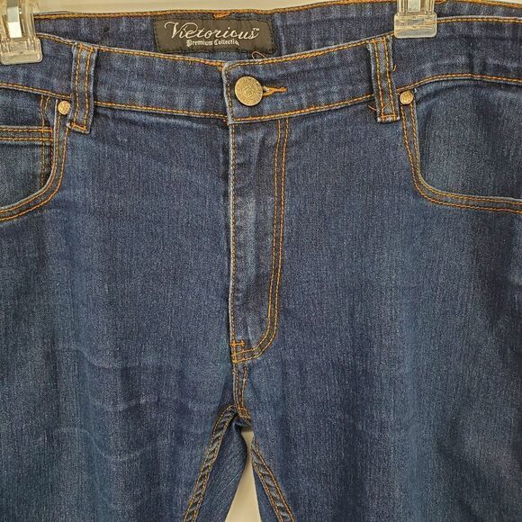 Victorious Dark Wash Straight Leg Jean 40X32 - Picture 2 of 10
